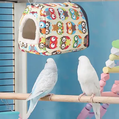 Bird Snuggle Hut Cotton Bird Nest Snuggle Hut Parrot Snuggle House Comfortable Sleeping Bed Cage