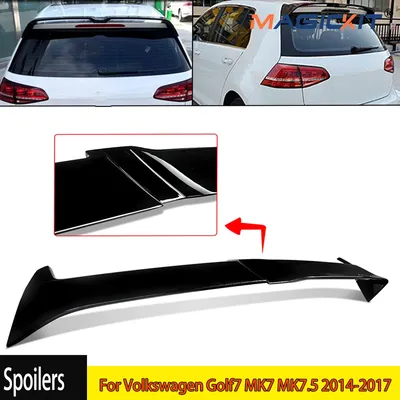 Rear Roof Trunk Spoiler Lip Wing Carbon Fiber Look For VW Golf MK7/MK7.5 2014-2017