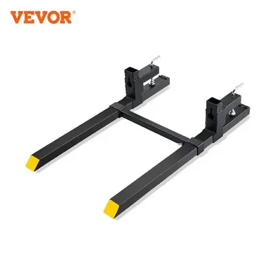 VEVOR 43"/60" Clamp on Pallet Forks 2000/4000 lbs Tractor Bucket Forks Heavy Duty Pallet Forks for