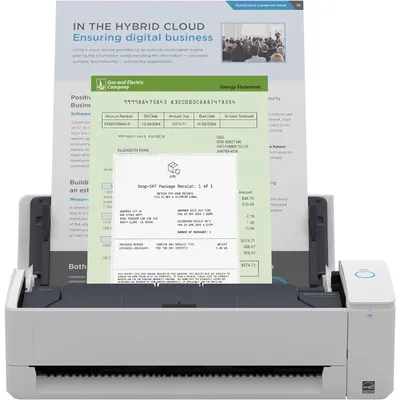 iX1300 Compact Wireless or USB Double-Sided Color Document, Photo & Receipt Scanner with Auto