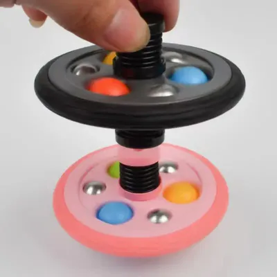 Pop Fidget Toy Gyro Fidget Gyroscope Toys Fidget Gyro Toys Spring Mechanism Bubble Pop Rubber Tire