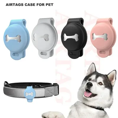 1PCS For Apple Airtag Case Dog Cat Collar GPS Finder Colorful Luminous Protective Silicone Case For