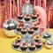 Disco Cupcake Stand 3 Tier Silver Glitter Disco Party Decorations,for Disco Themed Party Decor