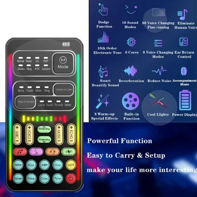 Voice Changer ABS Handheld Portable Multifunctional Sound Disguiser with 8 Sound Effects for Mobile