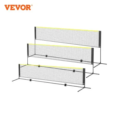 VEVOR 10/14/17FT Badminton Net Height Adjustable Volleyball Net Wide Foldable Pickleball Net