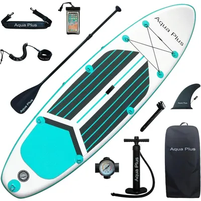 6inches Thick Inflatable SUP for All Skill Levels Stand Up Paddle Board,Paddle,Double Action