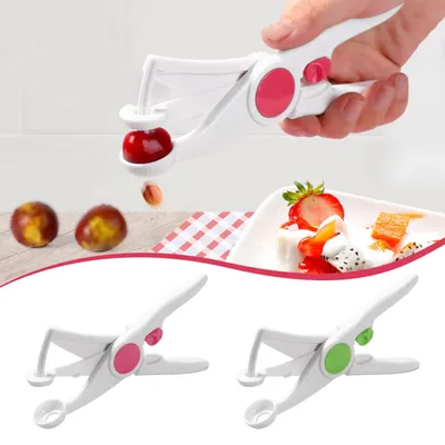 "Cherry And Pitter Handheld Type Seed Remover For Cherries Cherimoya And Red Dates" Home Necessities