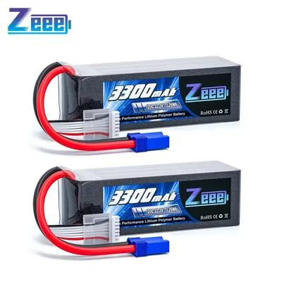 2pcs Zeee 6S Lipo Battery 3300mAh 22.2V 120C Softcase with EC5 Plug for RC Car FPV Drone Truck Tank