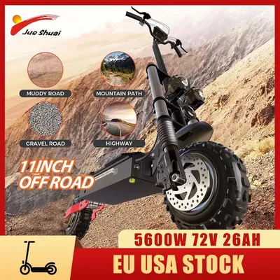 72V 5600W X60 Electric Scooter 90KM/H Top Speed 11Inch Off-road Tires Electric Scooters Adults