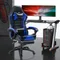 Ergonomic Gaming Chair W/Footrest PU Leather Video Game Chairs Reclining Gamer Chair Computer Office