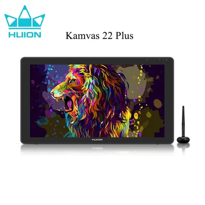 Huion Kamvas 22 Plus 21.5 Inch Graphics Tablet Screen Anti-glare Glass 140%sRGB Drawing Monitor Linux MacOS Android Compatible