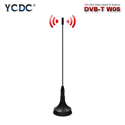 5dbi Antenna 174-230 MHz & 470-862MHz Antenna TV Coaxial Male Connector With Magnetic Base For DVB-T