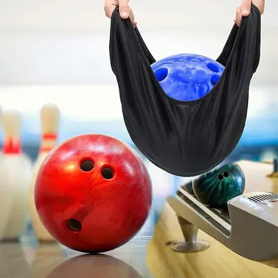 Bowling Ball Cleaning Bag 3In1 Bowling Equipment Protector Polisher Bag Rag Accessories Washable