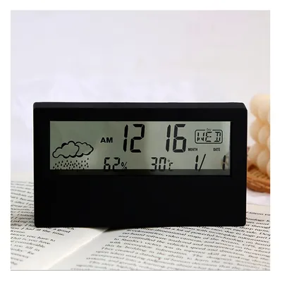 1pc LCD large screen alarm clock desktop type simple multi-functional silent digital display