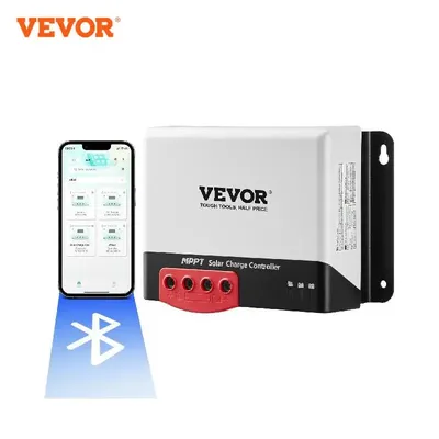 VEVOR 30A/40A/50A MPPT Solar Charge Controller 12V/24V Auto DC Input Bluetooth Module for