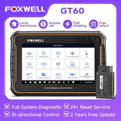 Foxwell GT60 Professional OBD2 Automotivo Scanner 24+ Reset ABS SAS TPMS Reset ODB 2 OBD2 Scanner