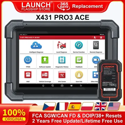 LAUNCH X431 PRO3 ACE Car Diagnostic Tool OBD2 Scanner Full Systems ADAS Calibration Guide Function