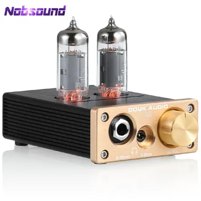 Nobsound U10 Mini Vacuum Tube Preamplifier HiFi Desktop 3.5/6.35mm Headphone Amplifier for Home