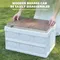 15L Large Capacity Storage Box Outdoor Camping Folding Box With Wooden Lid Car Storage Box Household