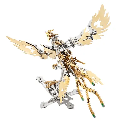 Puzzle 3D Punk Mechanical Phoenix DIY Assembly Metal Model kit for Children Jigsaw Puzzles for