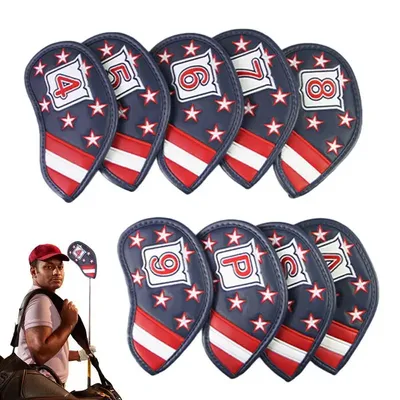 Golf Head Covers PU Leather Club Covers Head Covers Golf Iron Head Covers Set Headcover With Numbers