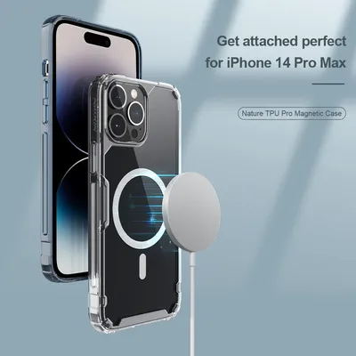 NILLKIN for iPhone 14/14 Plus/14 Pro/14 Pro Max Nature TPU Pro Magnetic transparent Case anti slip