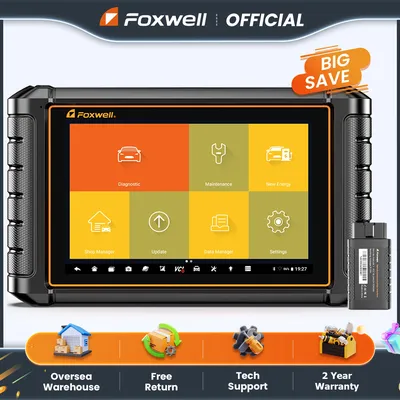 FOXWELL NT909 Car Diagnostic Tools CANFD/DOIP OBD2 Scanner All System Bi-directional 31+ Reset ECU Coding Automotive Scanner