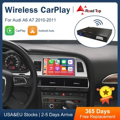 Wireless Android Auto Interface for Audi A6 C6 A7 C7 2010-2011 Q7 2010-2015 With Apple CarPlay