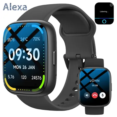 Alexa voice wake-up/smartwatch, wireless calling/dialing, multiple sport modes, compatible with