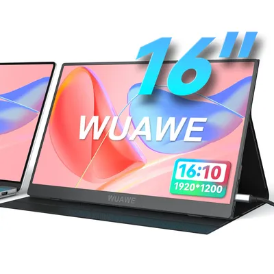 WUAWE NEW Gaming Monitor 16inch 60HZ Gaming Portable Monitor for Laptop, 1600P PC Display IPS LCD