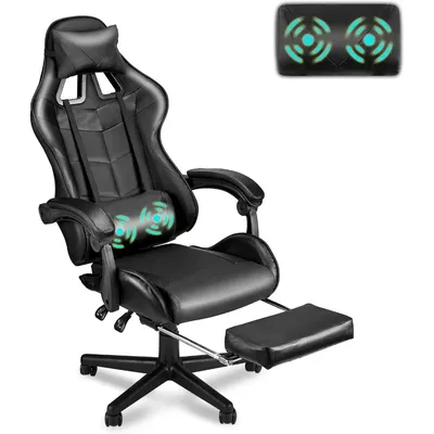 Playseat PC Computer Chair With Headrest and Lumbar Support(Dark Black) Ergonomic Gamer Chair Black