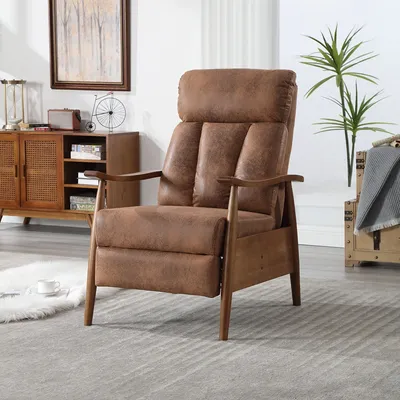 Modern Accent Chair Single Sofa Chair With Lumbar Support Thick Seat Cushion & Backrest Theater