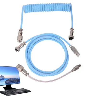 Keyboard Cable USB Keyboard Wire Flexible Mechanical Keyboard Coiled Cable USB Keyboard Wire