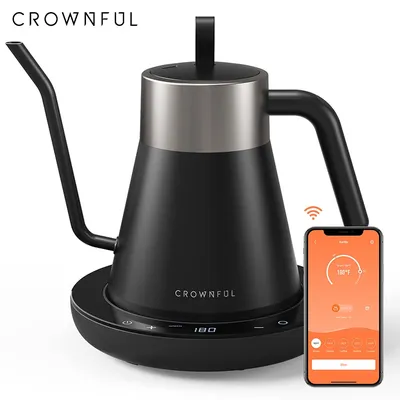 CROWNFUL Gooseneck Electric Kettle with Smart Variable Temperature Control 0.8L Hand Brew Coffee Pot