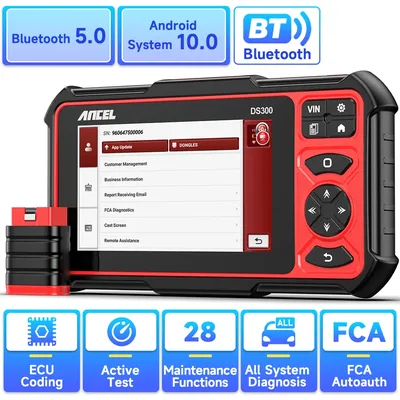 ANCEL DS300 OBD2 Scanner Automotivo Car Diagnostic Tool OBD 2 Scanner Active Test ECU Coding A/F