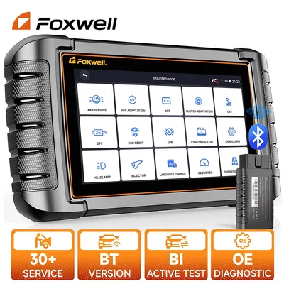 FOXWELL NT809BT OBD2 Bluetooth Automotive Scanner All System BiDirectional Scan Tool 30+ Reset OBD2