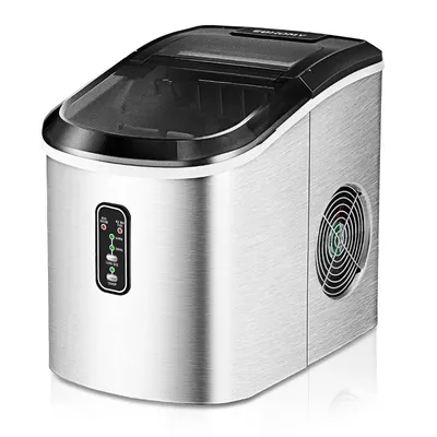 EUHOMY Ice Maker Countertop Machine - 26 lbs in 24 Hours, 9 Cubes Ready in 8 Mins, Electric ice