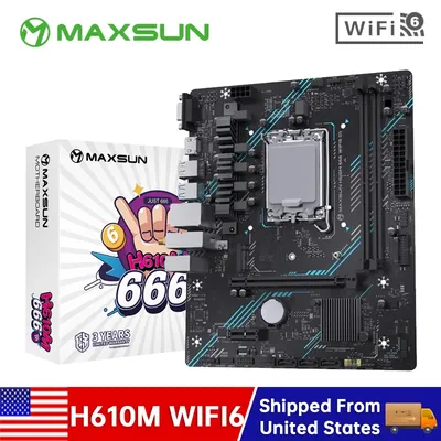 MAXSUN Motherboard H610M WIFI DDR5 support Intel 14/13/12th generation Core LGA1700 CPU DDR5 M.2