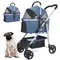 Wedyvko Pet Stroller,Foldable Pet Travel Carrier for Small/Medium Dogs Cats up to 48 lbs,Detachble