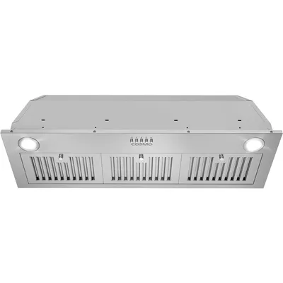 6 in. Insert Range Hood with Push Button Controls, 3-Speed Fan, LED Lights and Permanent Filters in