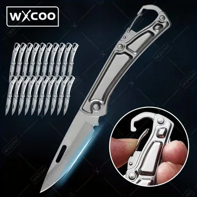 20PCS Stainless Steel Folding Knife Camping Knife Multi-function Pocket Small Knife Outdoor Cutting