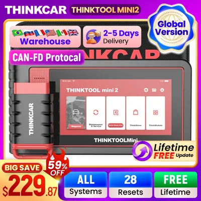 THINKCAR THINKTOOL MINI 2 Car Scanners Auto Diagnostic Tools Automotive Obd2 Scanner ECU Coding 28 Resets Full System Diagnosis
