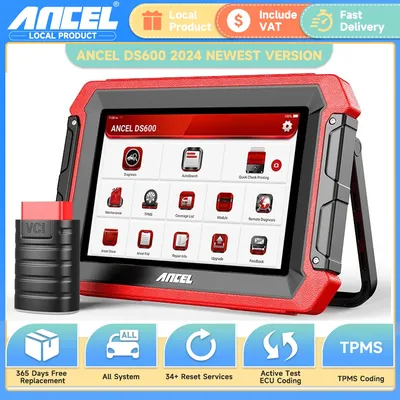 ANCEL DS600 Automotive Scanner Professional ECU Coding D-P-F TPMS IMMO AF Adjustment OBD2