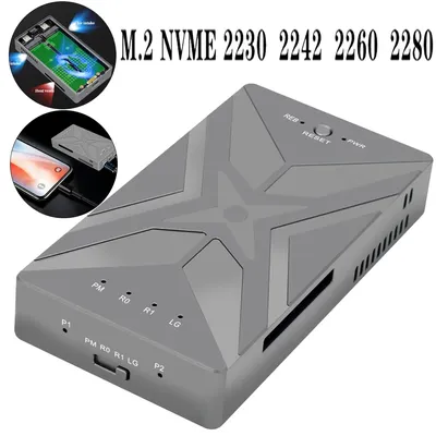 M.2 NVME M2 SSD Case Dual Bay RAID Mobile Hard Drive Case Support M.2 Nvme Enclosure Gen 2 20Gbps