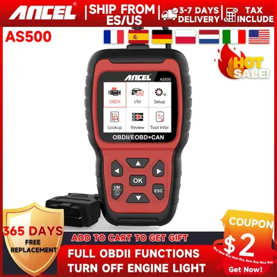 Ancel AS500 OBD2 Scanner Mechanical Workshop Tools Enigne Code Reader Read OBD Automotive Diagnostic