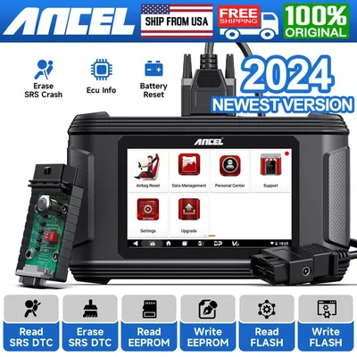 Ancel AR500 Car OBD2 Scanner SRS Clear Airbag Module Repair Read EEPROM Tool Kit Module Reset Tool