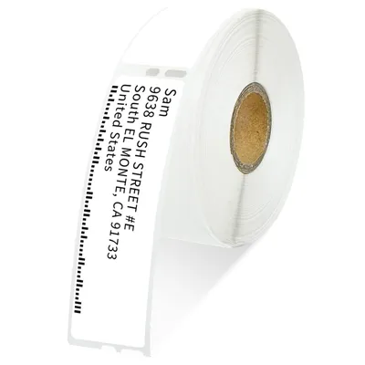 1~10 Rolls 350 White Labels 1-1/8" x 3-1/2" for DYMO LabelWriter 30252 450 Turbo, Barcode Label