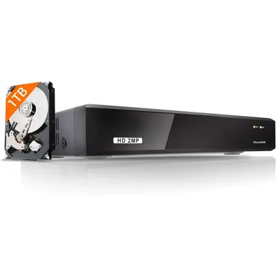 Super HD 1080P 8-Channel Hybrid 5-in-1 DVR Security Recorder with 1TB Hard Drive, for Up to