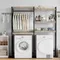 5-Tier Wood Over The Washer and Dryer Storage Shelf-Laundry Room Organization Space Saving Laundry