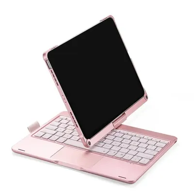 Rotatable Backlit Keyboard Backlit Wireless Protective Keypad Rainbow Light Keypad Protective Tablet